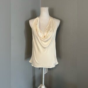 Wayf Cream Drape Neck Tank Top. Size XL